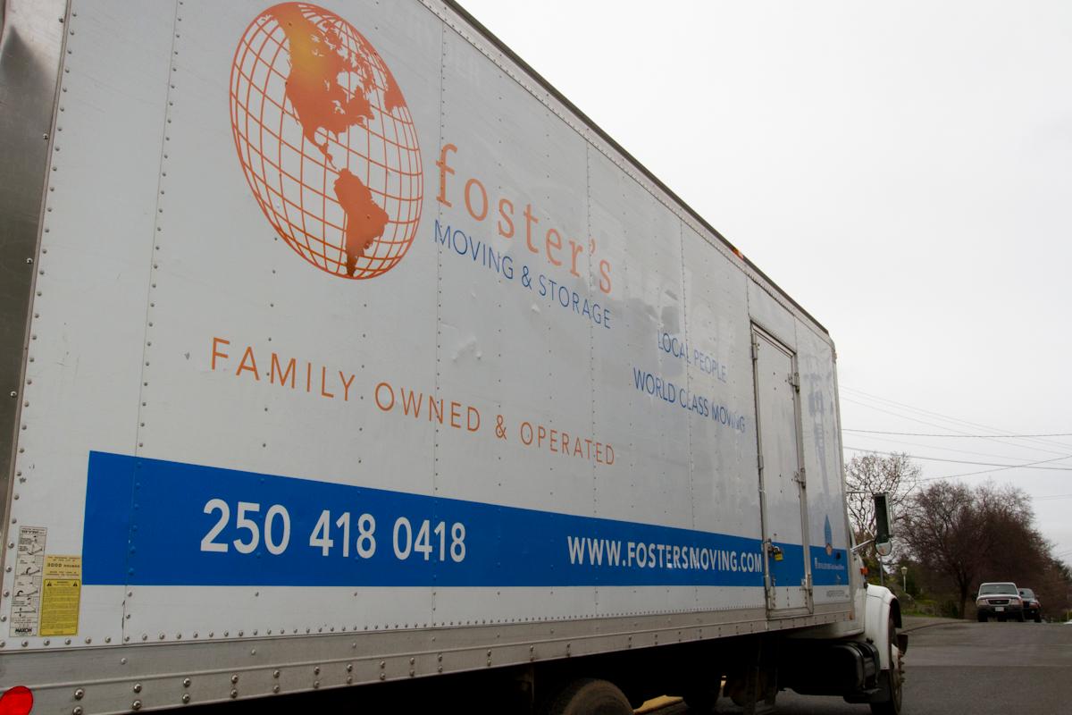 Foster's Moving & Storage truck — family owned and operated